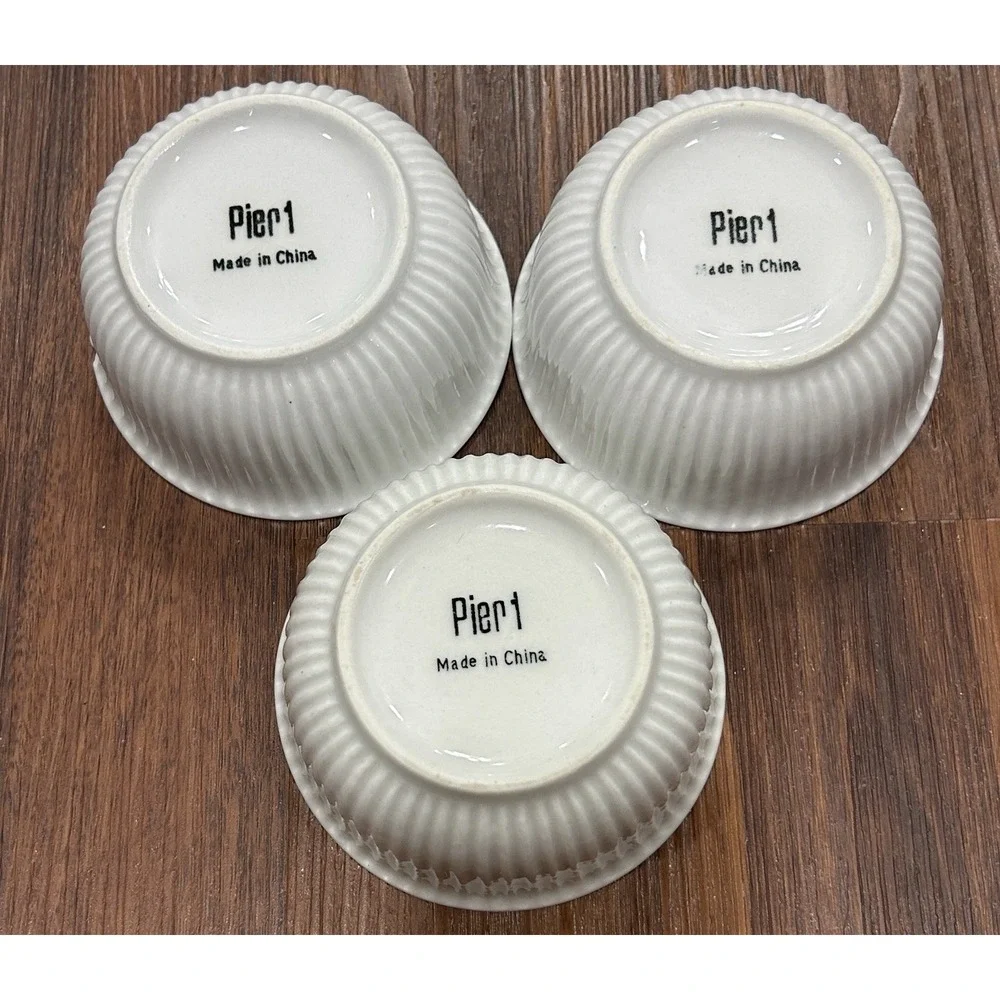 Pier 1 Fruit Cups Ice Cream Cups Set Of 3‎